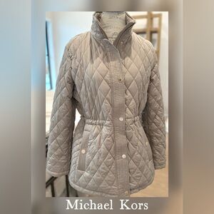 Michael Kors Quilted Puffer Jacket - Light Tan
